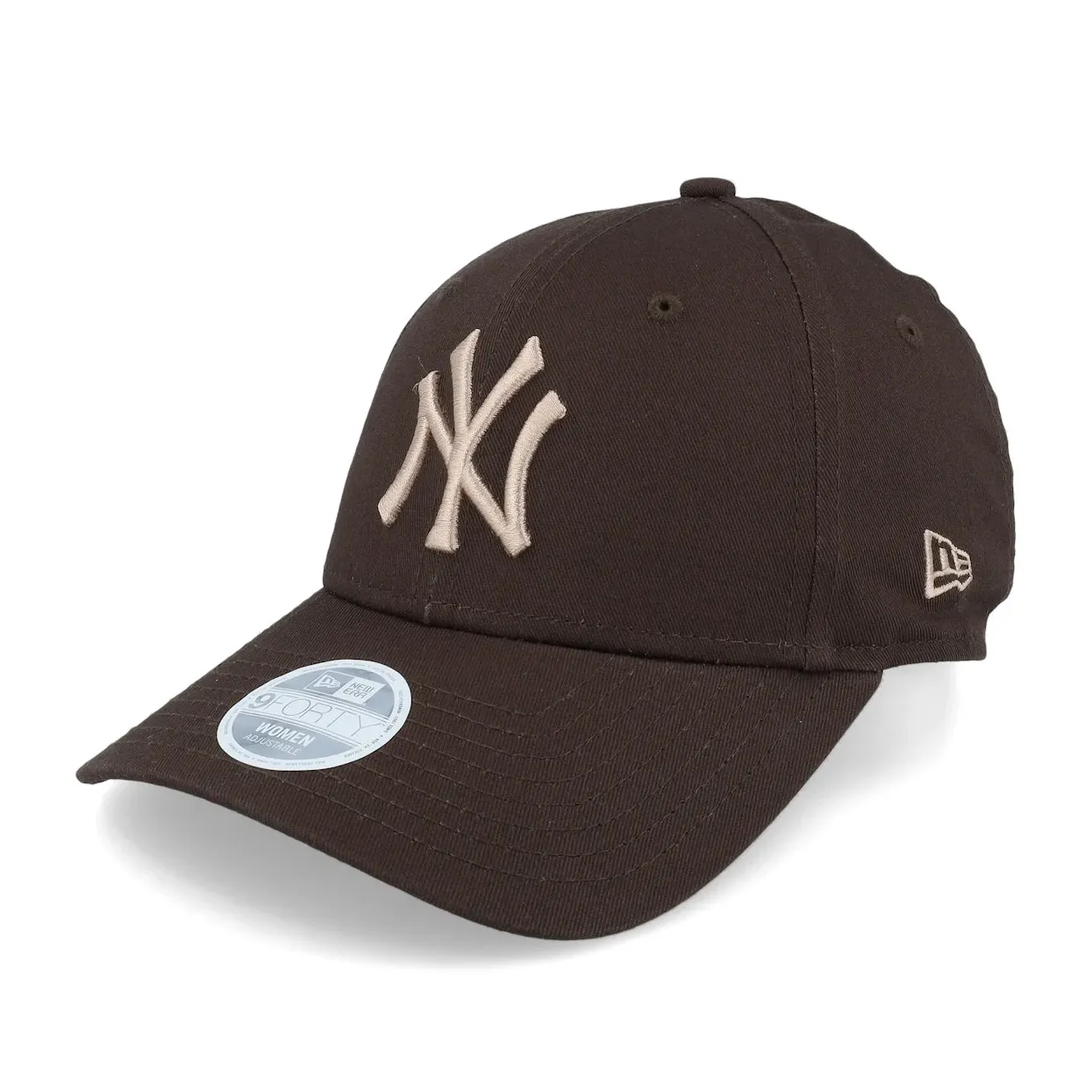 Boné New Era 9FORTY NYYA marrom em algodão com logo NY bordado frontalmente